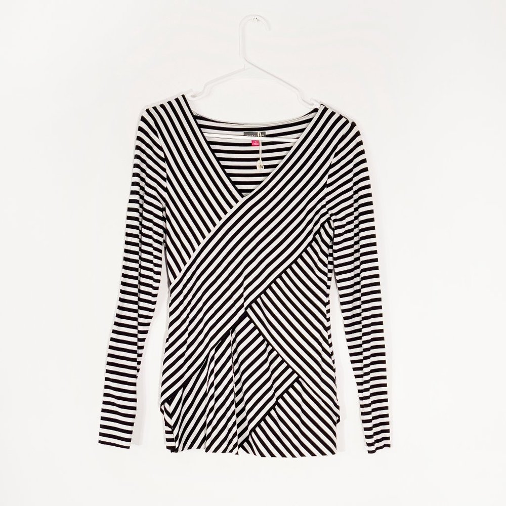 Vince Camuto Striped Long Sleeve Top - NWOT